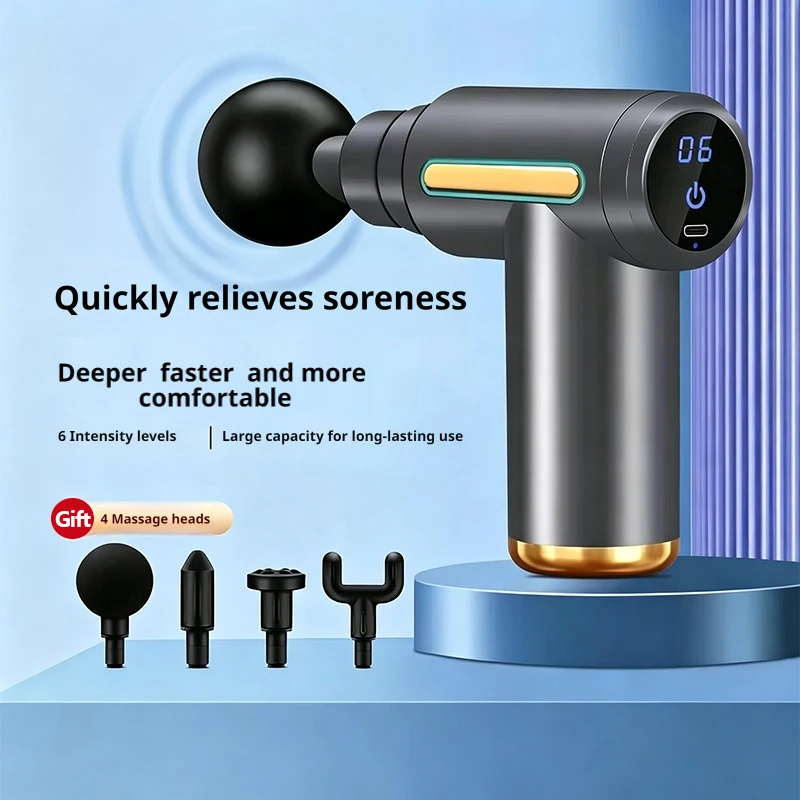 Massage Gun Deep Tissue - 6-biegowy Mini Elektryczny Masażer do Powięzi,