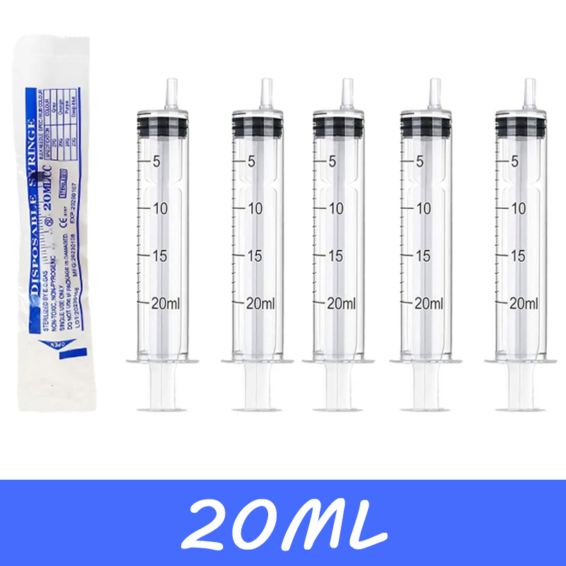 Health Wellness Solutions - Indywidualnie Pakowane Bezigłowe Strzykawki Plastikowe 20ml