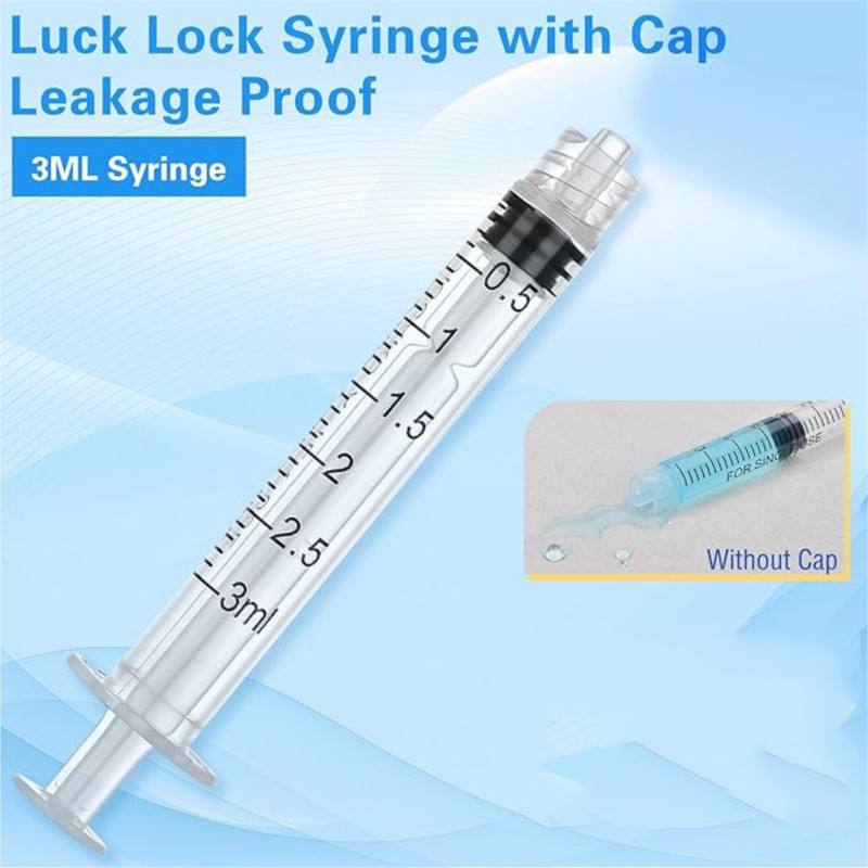 Health Wellness Solutions - Strzykawki laboratoryjne Luer Lock 3ml, 20,