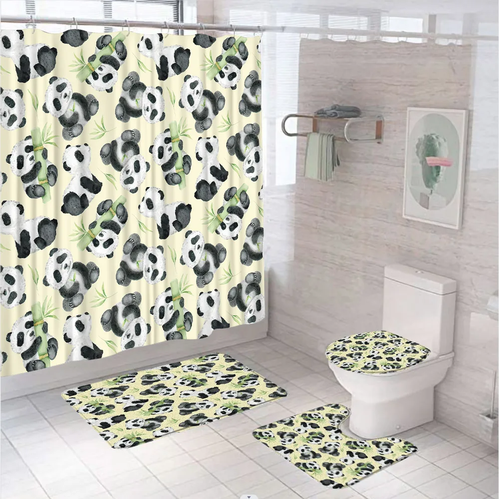 4Pc Watercolor Green Bamboo Sh – Bamboo Bath Mat recenzja i cena