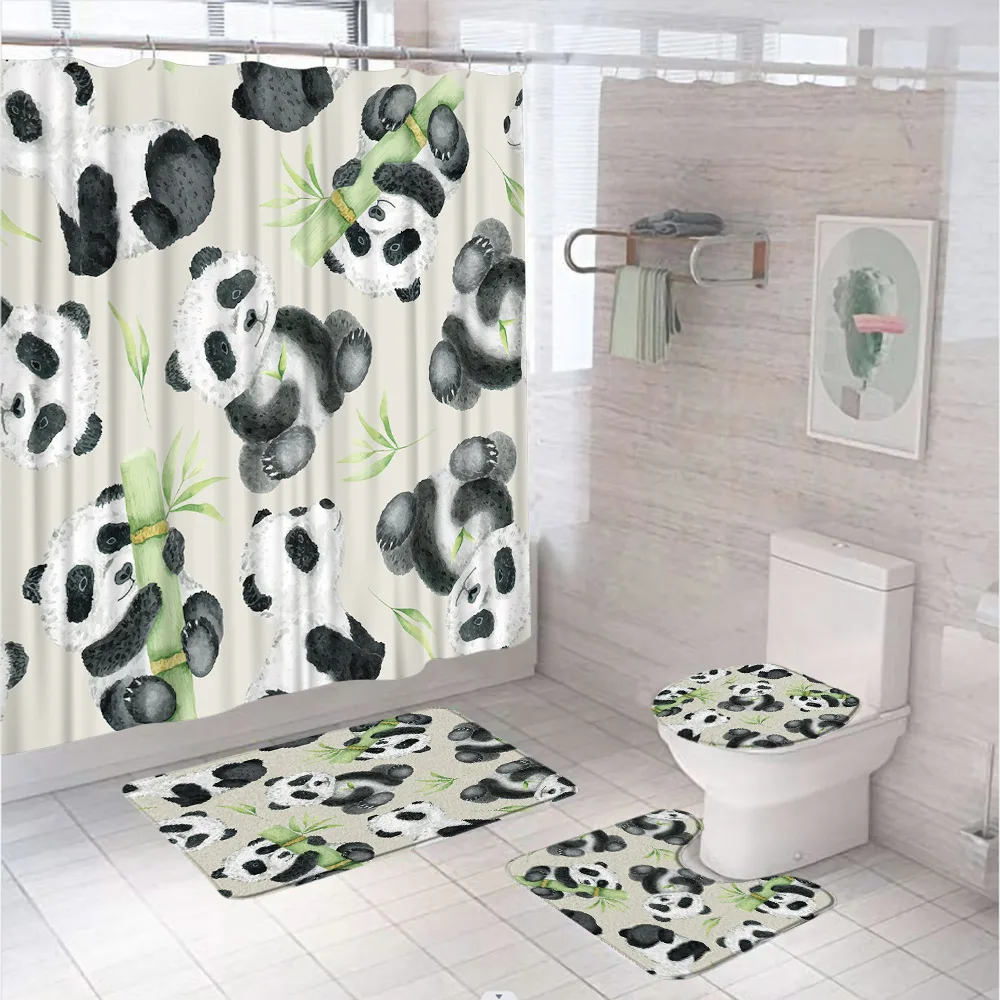 4Pc Watercolor Green Bamboo Sh – Bamboo Bath Mat recenzja i cena